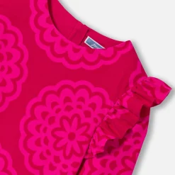 Jacadi Robe enfant fille imprimé rosace - lore ROSE/MULTICO