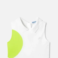 Jacadi Robe esprit tennis enfant fille - BLANC/VERT
