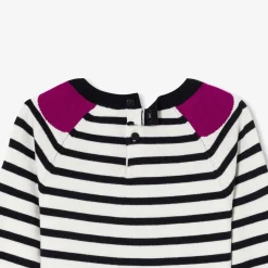 Jacadi Robe manches longues enfant fille - BLANC/MARINE New
