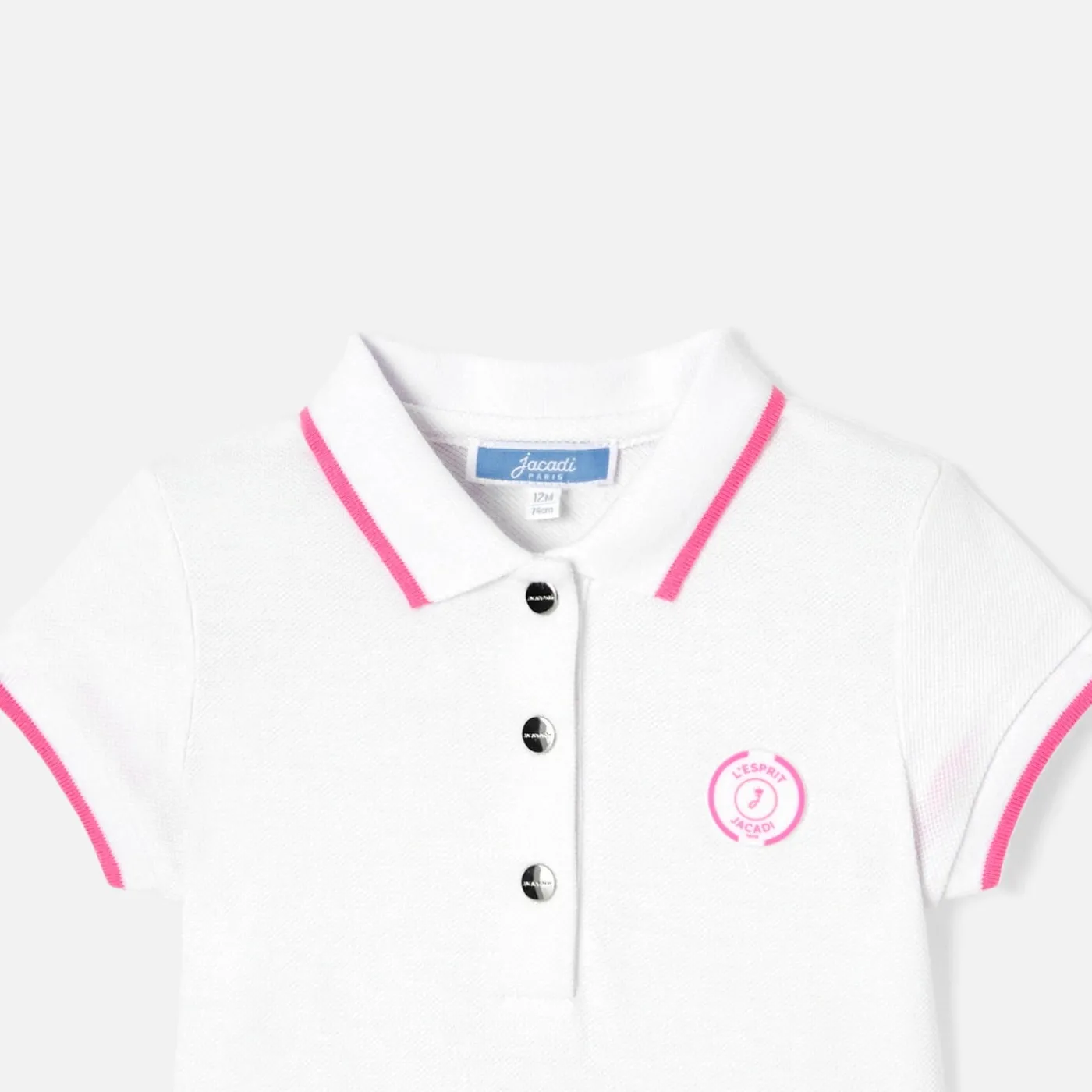 Jacadi Robe polo bébé fille - BLANC/ROSE Best