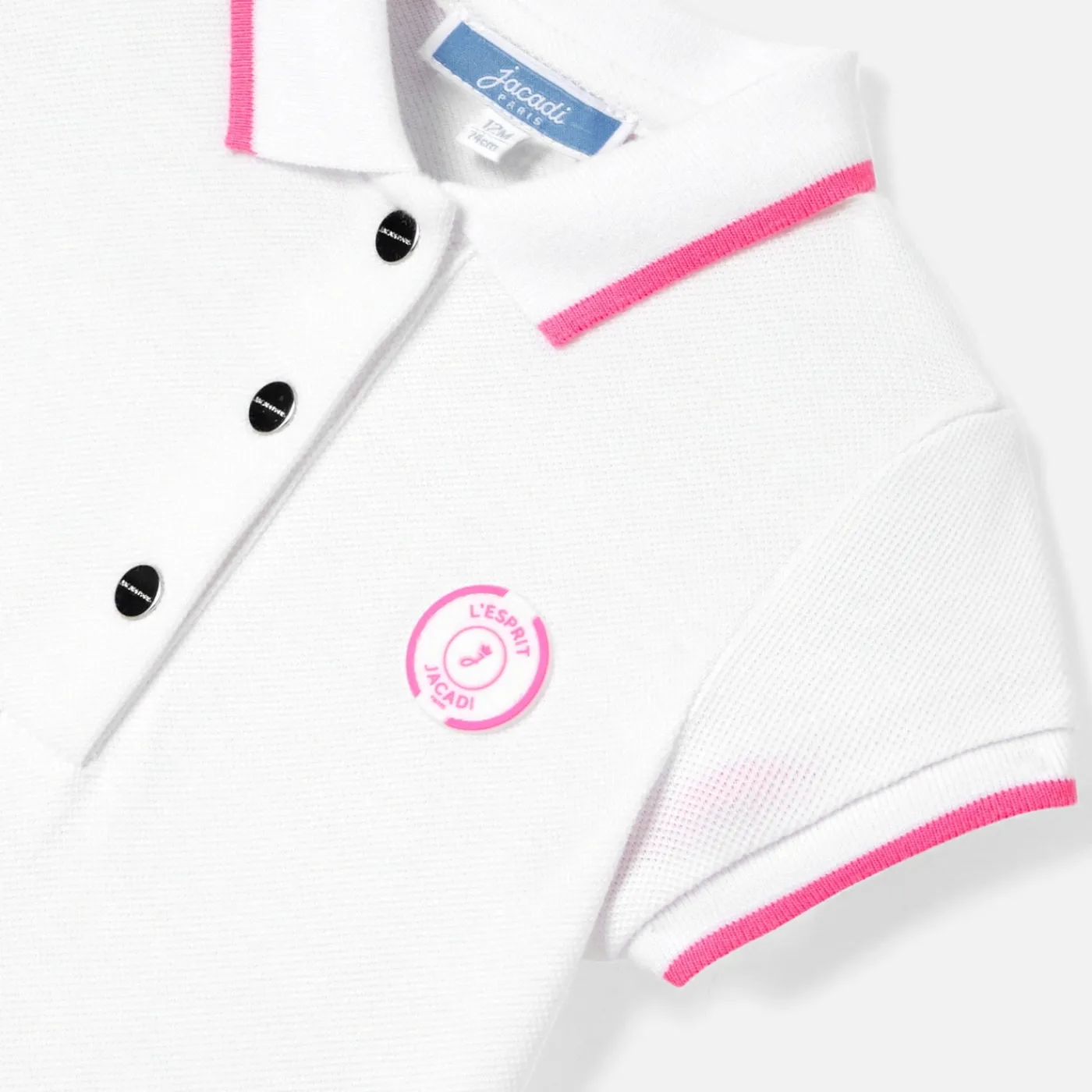 Jacadi Robe polo bébé fille - BLANC/ROSE Best