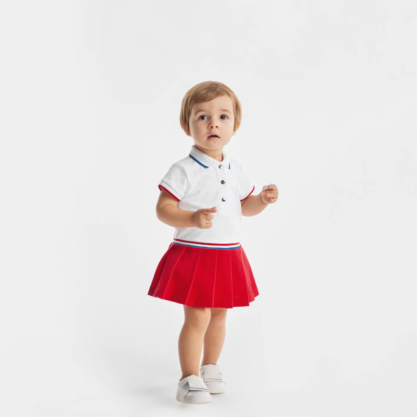 Jacadi Robe polo bébé fille - BLANC/ROUGE Hot