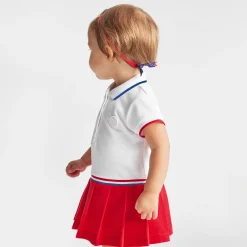 Jacadi Robe polo bébé fille - BLANC/ROUGE Hot