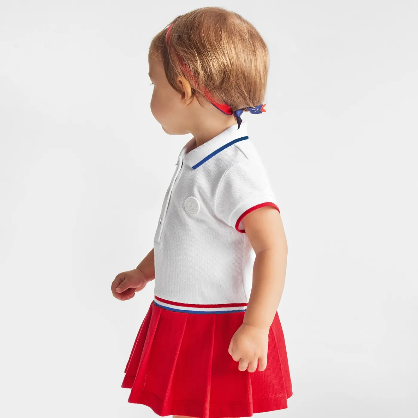 Jacadi Robe polo bébé fille - BLANC/ROUGE Hot