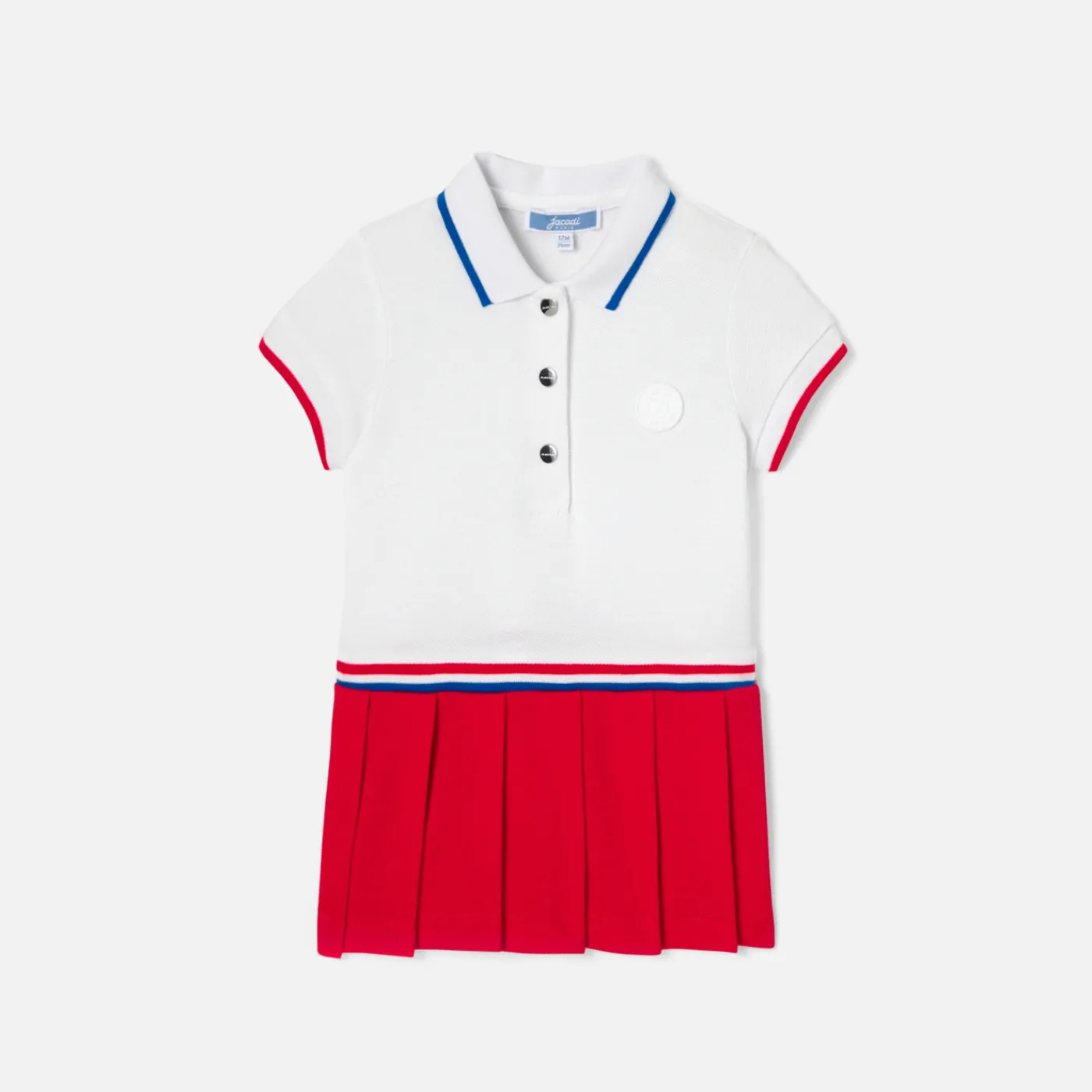 Jacadi Robe polo bébé fille - BLANC/ROUGE Hot