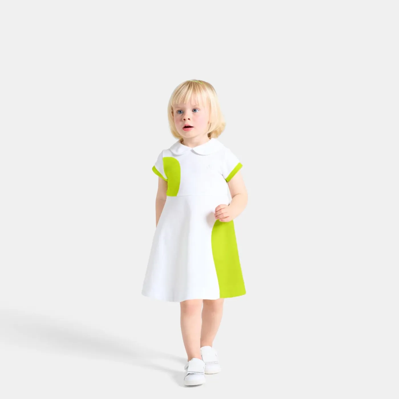 Jacadi Robe polo bébé fille - lore BLANC/MULTICO Hot