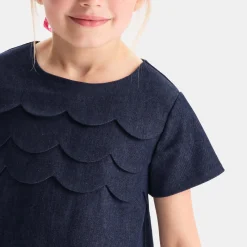 Jacadi Robe trapèze en jean enfant fille - DENIM FONCE Clearance