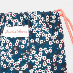 Jacadi Sac à goûter en tissu Liberty - x Tohana - MARINE/BLANC