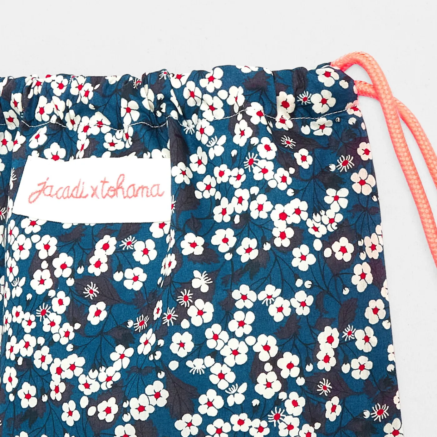 Jacadi Sac à goûter en tissu Liberty - x Tohana - MARINE/BLANC