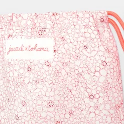 Jacadi Sac à goûter en tissu Liberty - x Tohana - ROSE/BLANC Sale