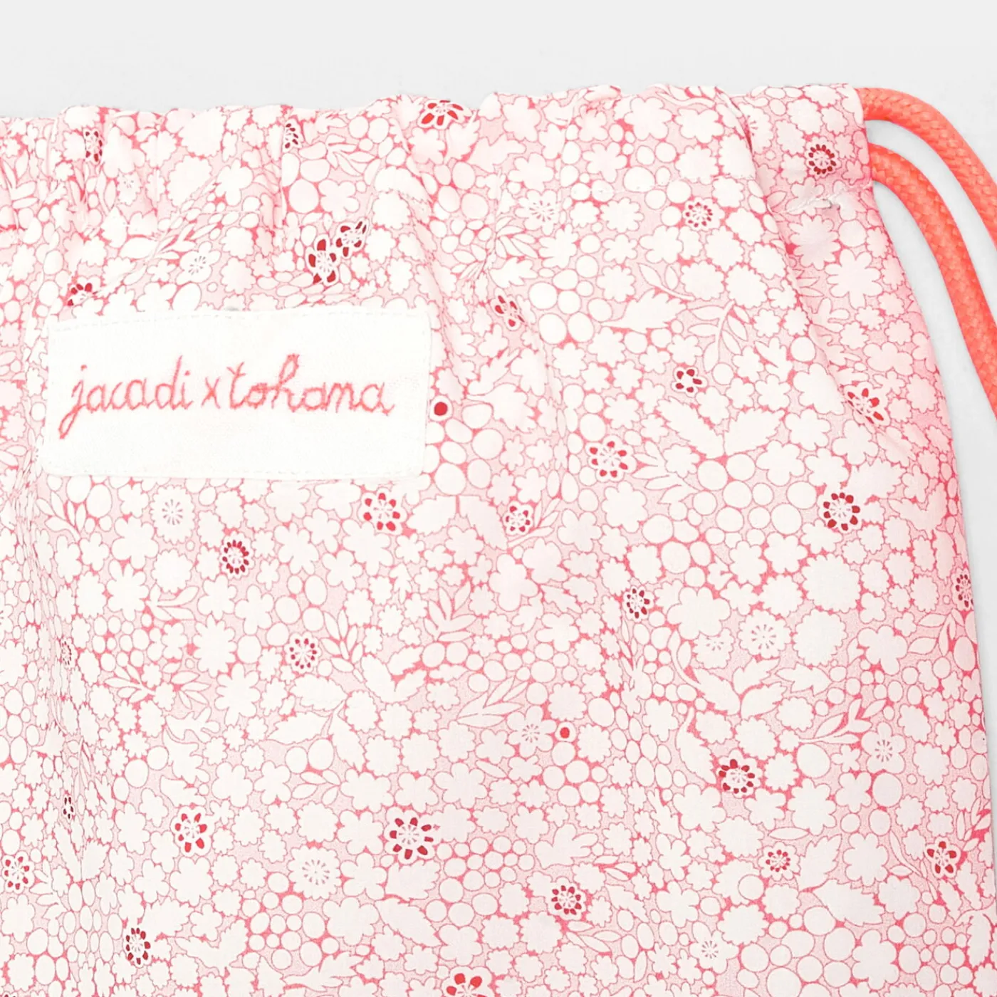 Jacadi Sac à goûter en tissu Liberty - x Tohana - ROSE/BLANC Sale
