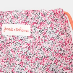 Jacadi Sac à goûter en tissu Liberty - x Tohana - ROSE/GRIS Discount