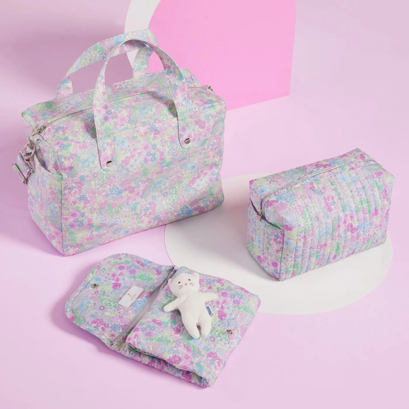 Jacadi Sac à langer en tissu Liberty - lore BLANC/MULTICO Clearance
