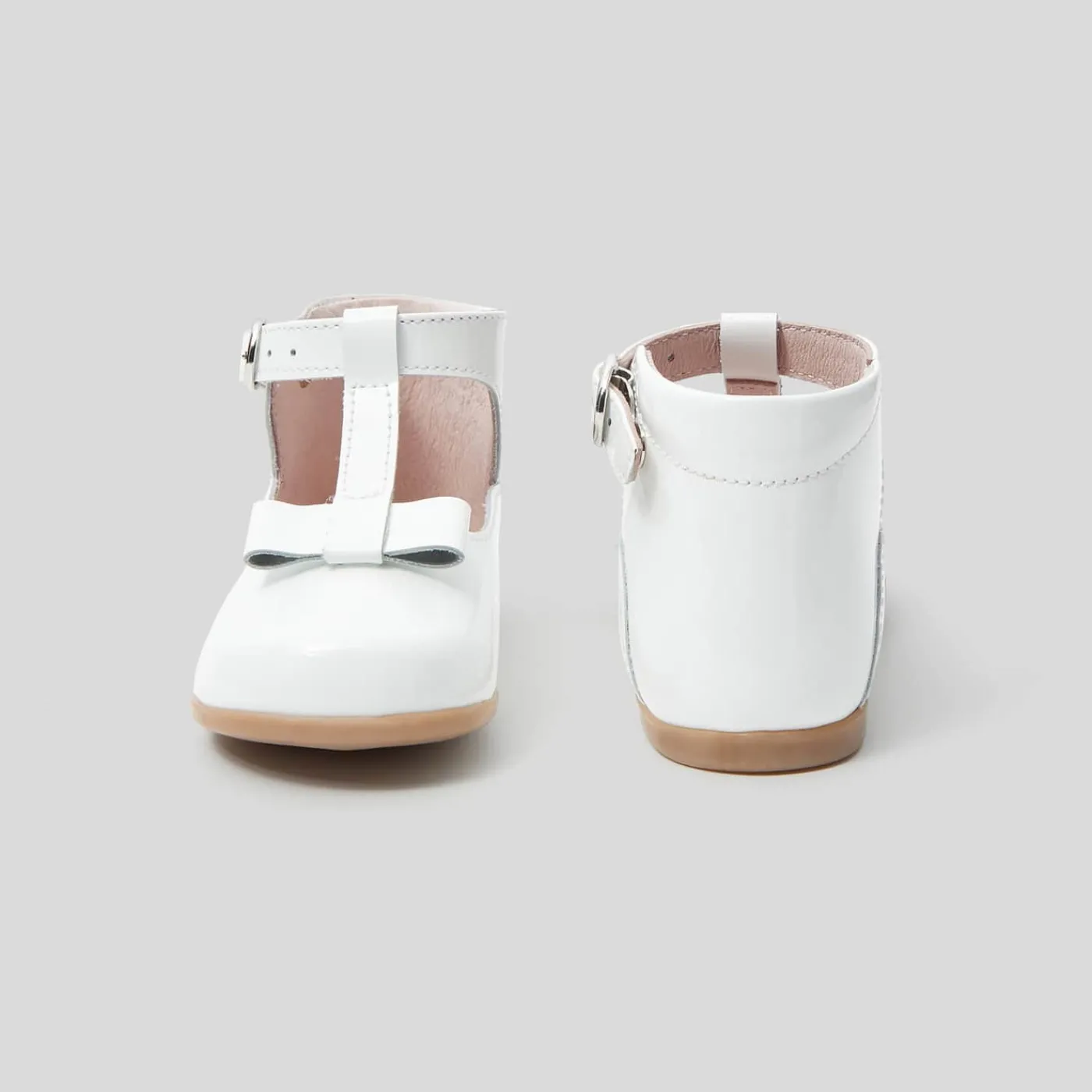 Jacadi Salomés bébé fille en cuir lisse - blanc BLANC JACADI Discount