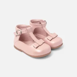 Jacadi Salomés bébé fille en cuir lisse - ROSE