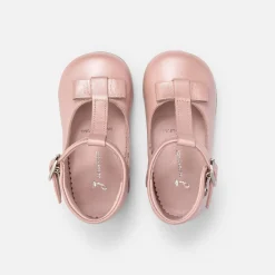 Jacadi Salomés bébé fille en cuir lisse - ROSE
