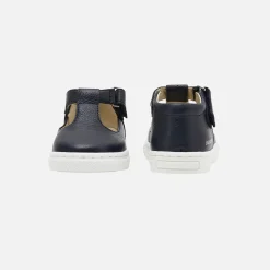 Jacadi Salomés bébé garçon en cuir grainé - marine MARINE JACADI New
