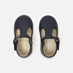 Jacadi Salomés bébé garçon en cuir grainé - marine MARINE JACADI New