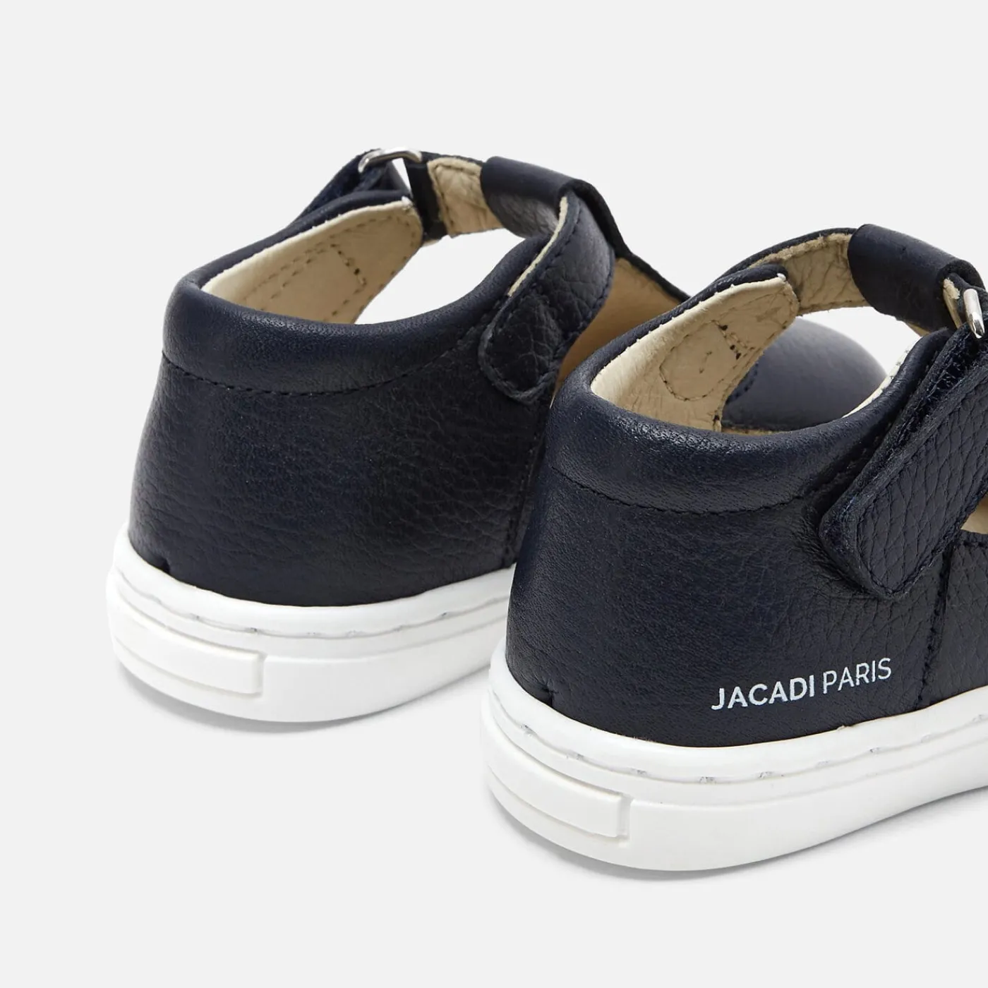 Jacadi Salomés bébé garçon en cuir grainé - marine MARINE JACADI New