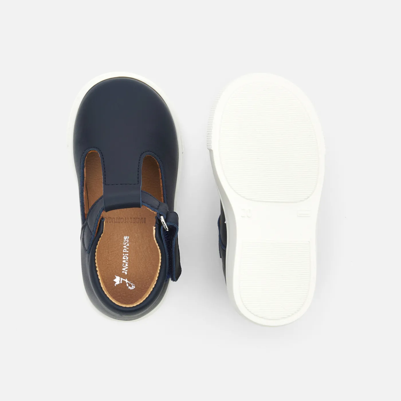 Jacadi Salomés bébé garçon en cuir lisse - marine MARINE JACADI Outlet