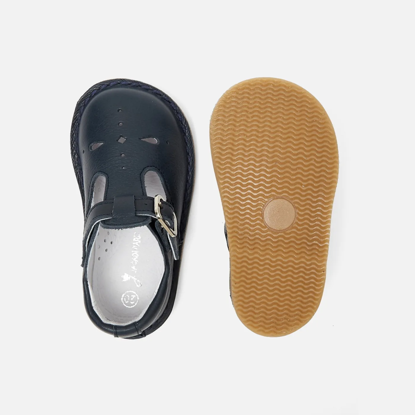 Jacadi Salomés bébé mixte en cuir lisse - marine MARINE JACADI Sale