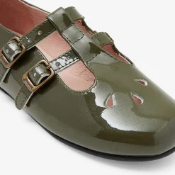 Jacadi Salomés enfant fille en cuir verni - KAKI Clearance