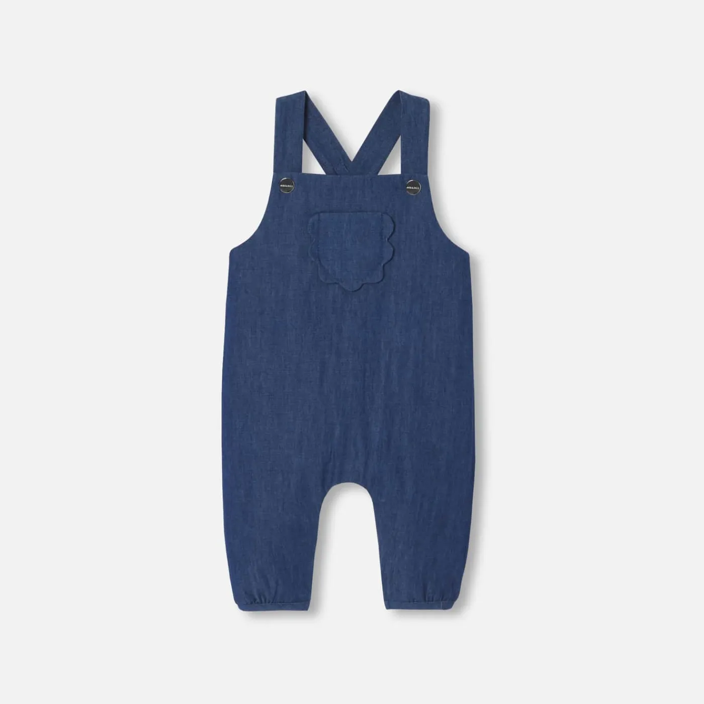 Jacadi Salopette bébé fille en jean souple - DENIM FONCE Hot