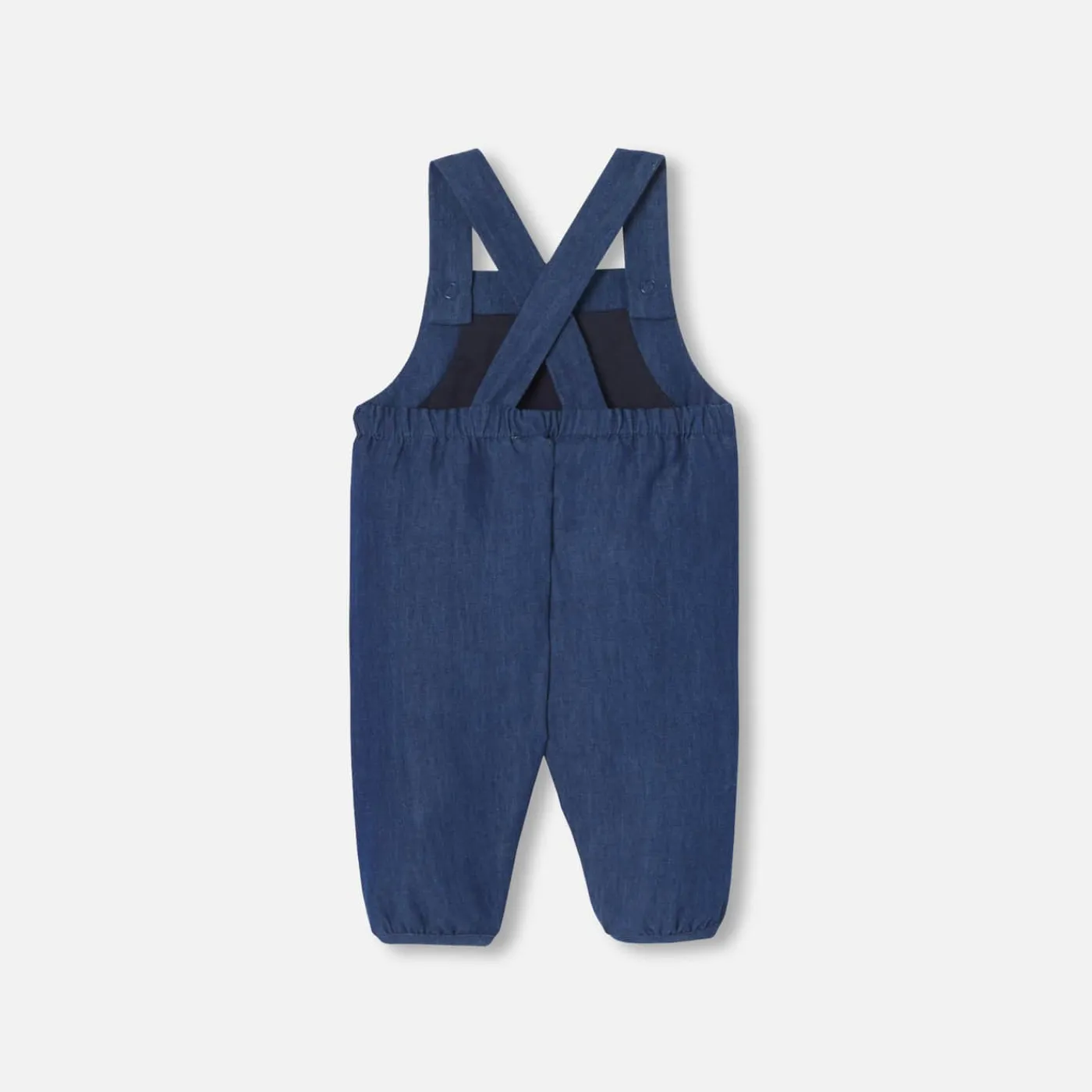 Jacadi Salopette bébé fille en jean souple - DENIM FONCE Hot