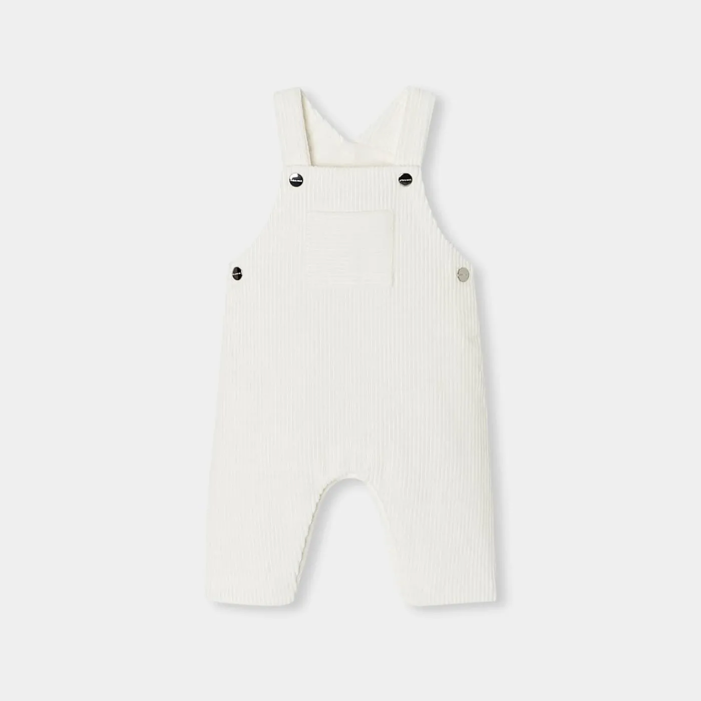 Jacadi Salopette bébé garçon en velours - blanc doux BLANC DOUX JACADI Clearance