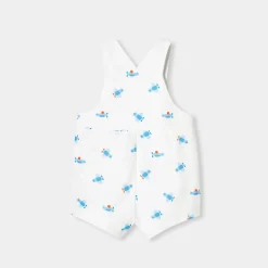 Jacadi Salopette courte bébé garçon - lore BLANC/MULTICO Clearance