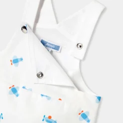 Jacadi Salopette courte bébé garçon - lore BLANC/MULTICO Clearance