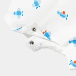 Jacadi Salopette courte bébé garçon - lore BLANC/MULTICO Clearance