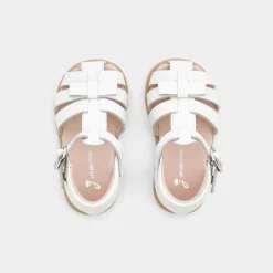 Jacadi Sandales bébé fille en cuir - blanc BLANC JACADI Hot