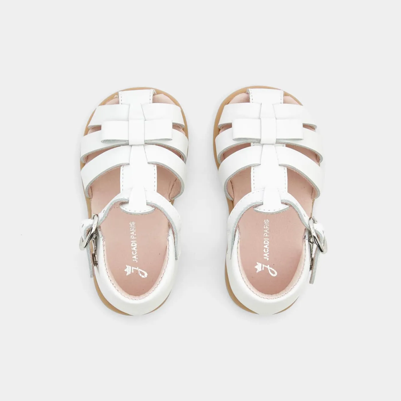 Jacadi Sandales bébé fille en cuir - blanc BLANC JACADI Hot