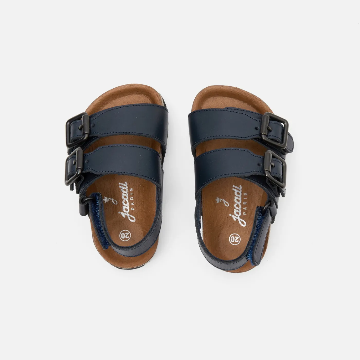 Jacadi Sandales bébé garçon en cuir lisse - marine MARINE JACADI Outlet