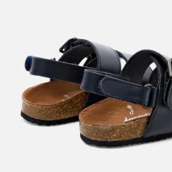Jacadi Sandales bébé garçon en cuir lisse - marine MARINE JACADI Outlet