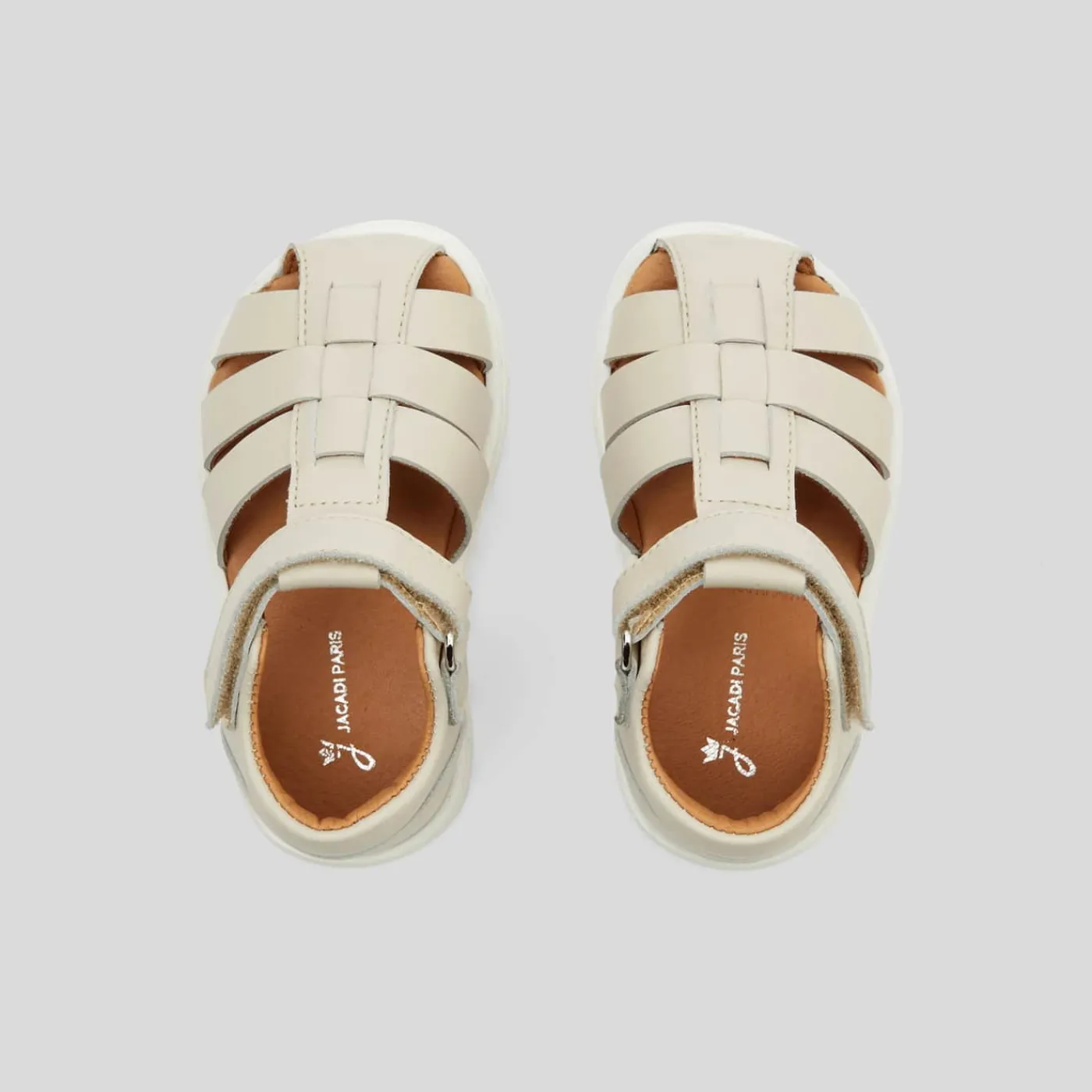 Jacadi Sandales bébé garçon en cuir - blanc doux BLANC DOUX JACADI Clearance