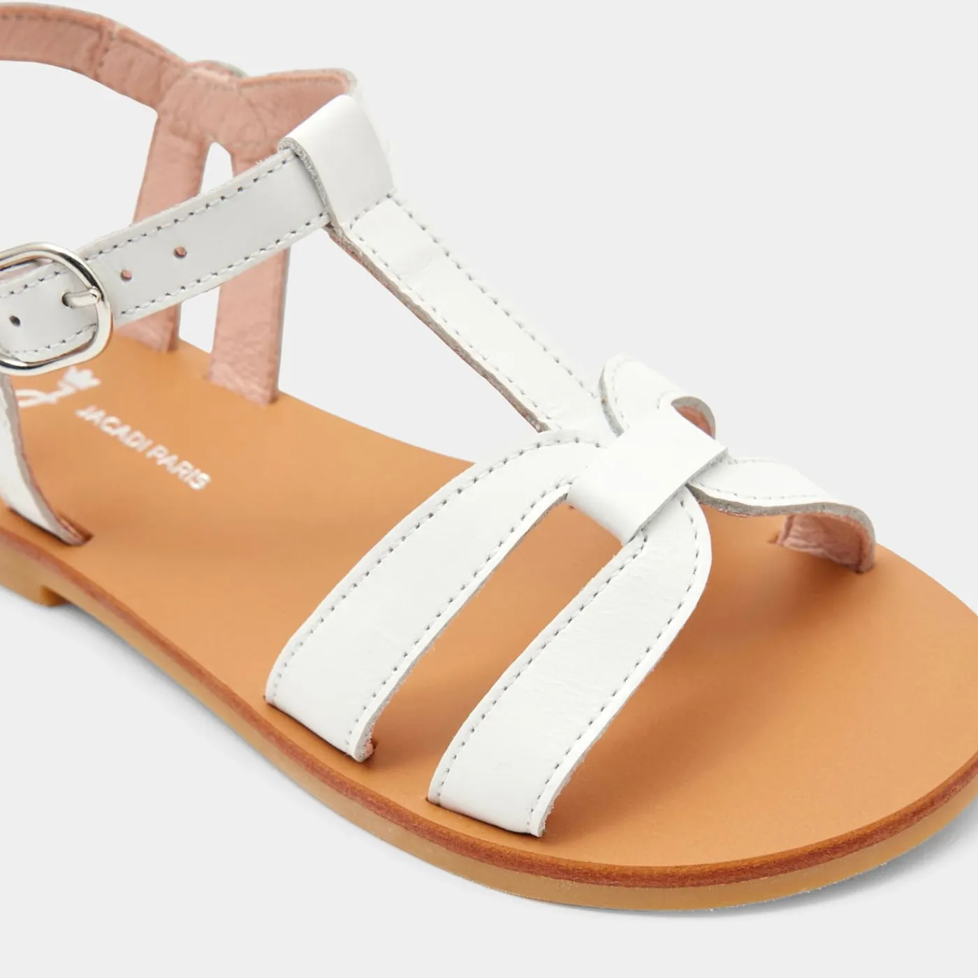 Jacadi Sandales enfant fille en cuir - blanc BLANC JACADI