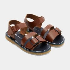 Jacadi Sandales enfant garçon en cuir lisse - NATUREL New