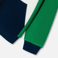 Jacadi Sweat à capuche enfant garçon - MARINE/VERT Discount