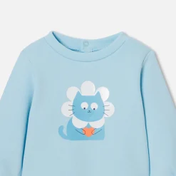 Jacadi Sweat bébé fille en molleton - BLEU ACIER Sale