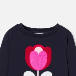 Jacadi Sweat enfant fille en molleton - marine MARINE JACADI Outlet