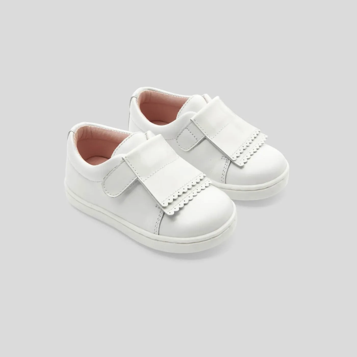 Jacadi Tennis bébé fille en cuir - blanc BLANC JACADI Sale