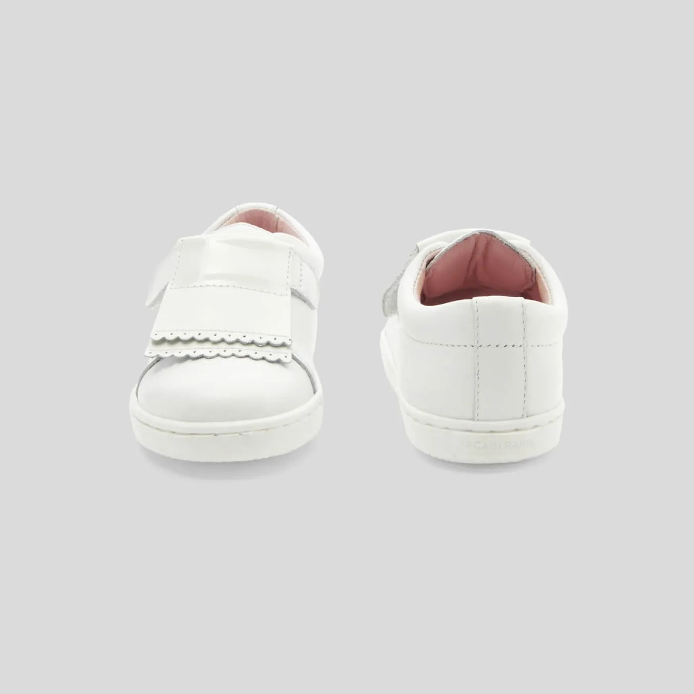 Jacadi Tennis bébé fille en cuir - blanc BLANC JACADI Sale