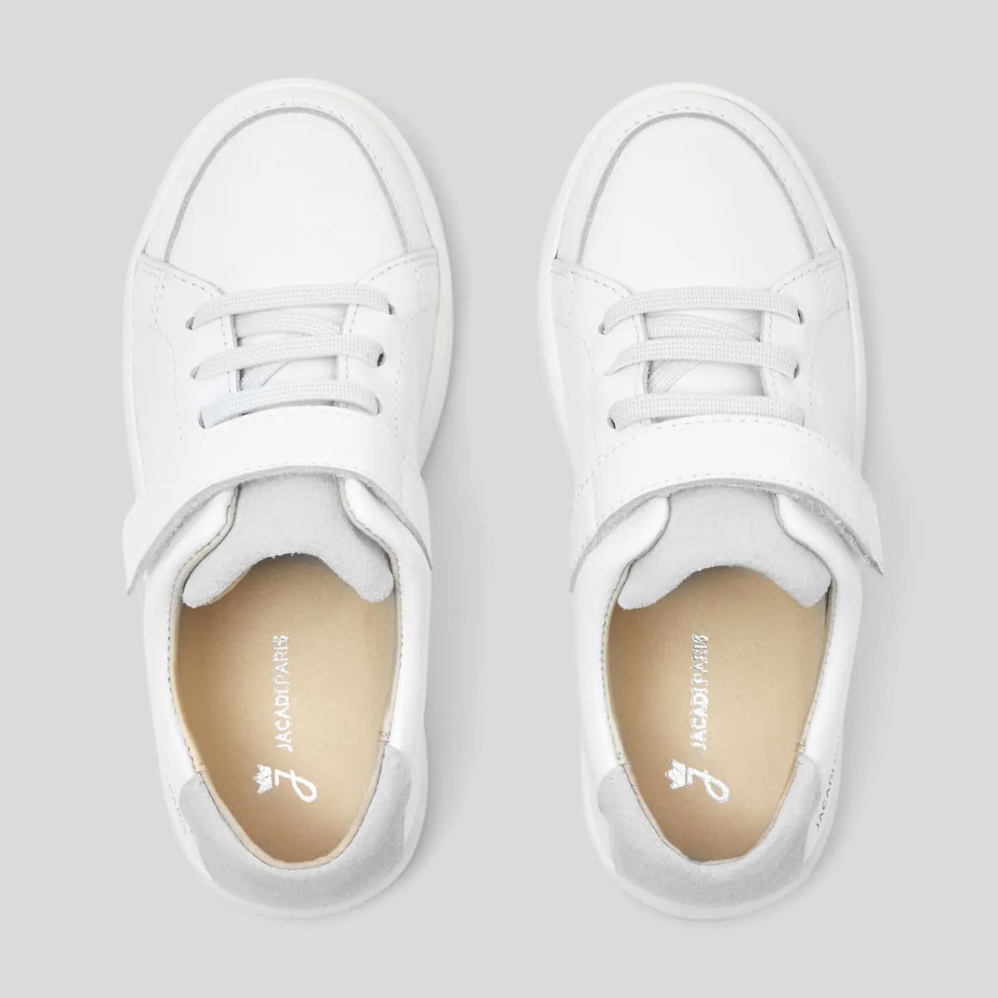 Jacadi Tennis enfant en cuir lisse - blanc BLANC JACADI Hot