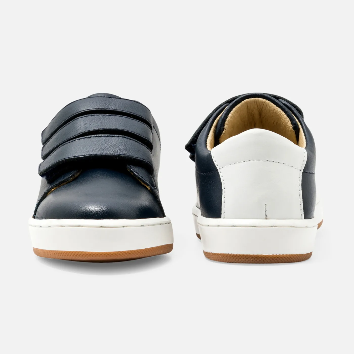 Jacadi Tennis enfant garçon en cuir lisse - marine MARINE JACADI Clearance