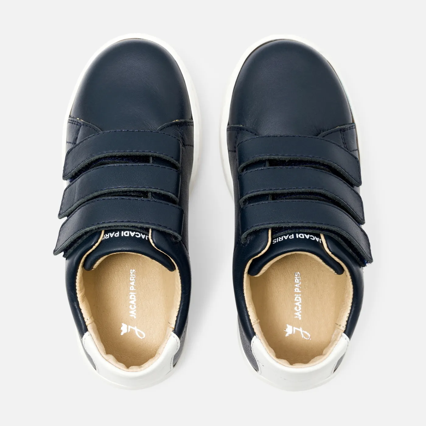 Jacadi Tennis enfant garçon en cuir lisse - marine MARINE JACADI Clearance