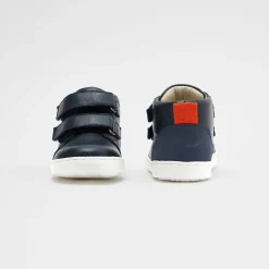 Jacadi Tennis montantes bébé garçon en cuir lisse - marine MARINE JACADI Hot