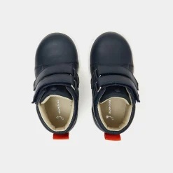 Jacadi Tennis montantes bébé garçon en cuir lisse - marine MARINE JACADI Hot