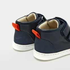Jacadi Tennis montantes bébé garçon en cuir lisse - marine MARINE JACADI Hot